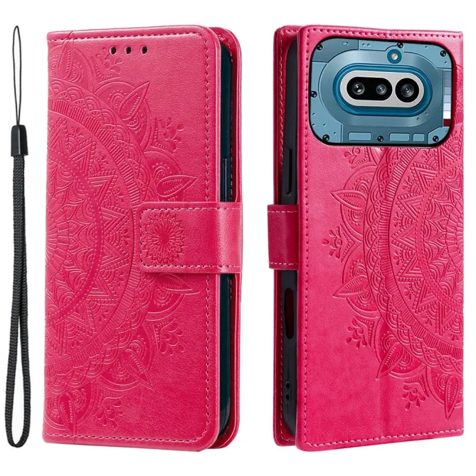 Housse Nothing Phone (4a) Mandala Simili Cuir avec Lanière