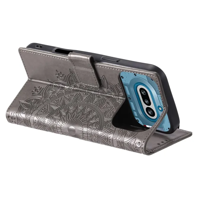 Housse Nothing Phone (4a) Mandala Simili Cuir avec Lanière