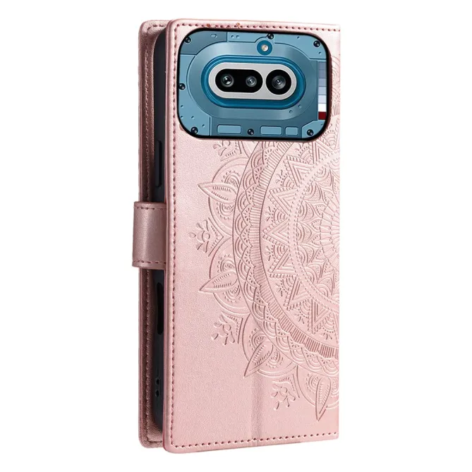 Housse Nothing Phone (4a) Mandala Simili Cuir avec Lanière