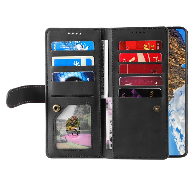 Housse Nothing Phone (4a) Pro Portefeuille 9 Cartes Zippée avec Lanière
