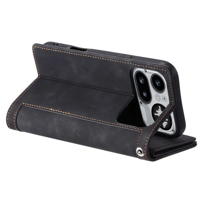 Housse Nothing Phone (4a) Pro Portefeuille 9 Cartes Zippée avec Lanière