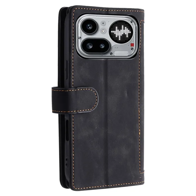 Housse Nothing Phone (4a) Pro Portefeuille 9 Cartes Zippée avec Lanière