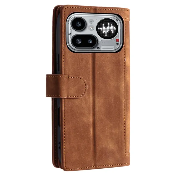 Housse Nothing Phone (4a) Pro Portefeuille 9 Cartes Zippée avec Lanière