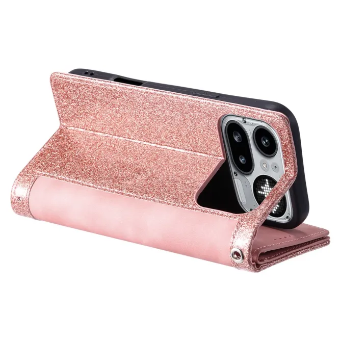 Housse Nothing Phone (4a) Pro Portefeuille 9 Cartes Zippée avec Lanière