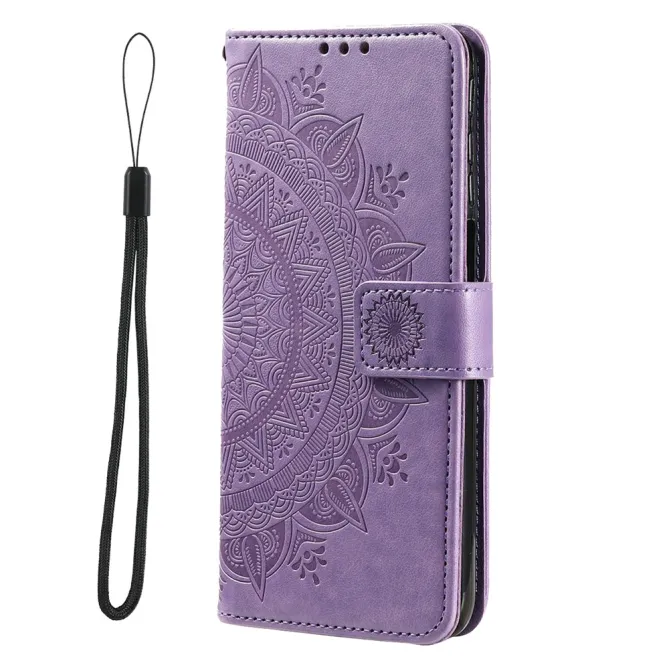 Housse Nothing Phone (4a) Pro Mandala Simili Cuir avec Lanière