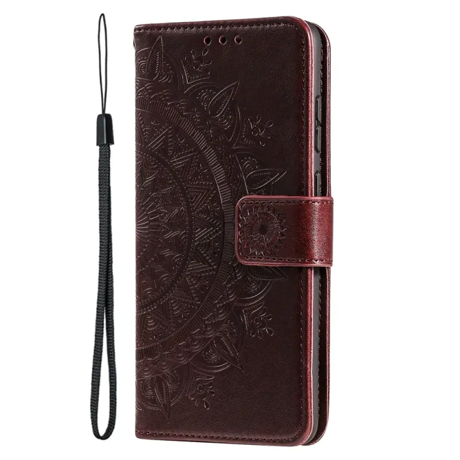 Housse Nothing Phone (4a) Pro Mandala Simili Cuir avec Lanière
