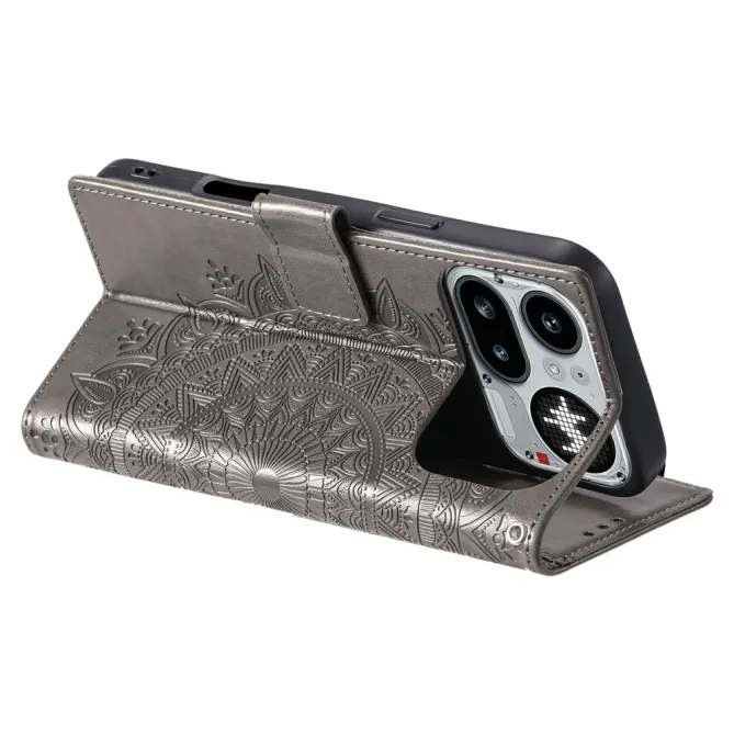 Housse Nothing Phone (4a) Pro Mandala Simili Cuir avec Lanière