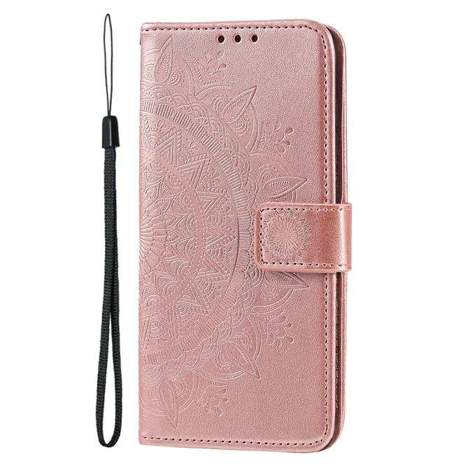 Housse Nothing Phone (4a) Pro Mandala Simili Cuir avec Lanière