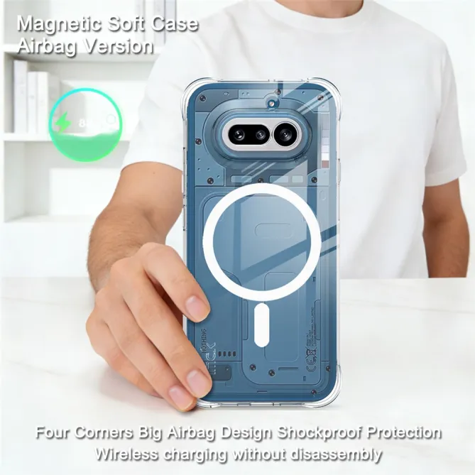 Coque Nothing Phone (4a) Magnétique Transparente Airbag Anti-Choc
