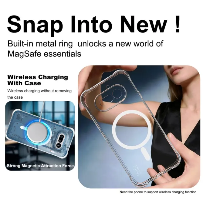 Coque Nothing Phone (4a) Magnétique Transparente Airbag Anti-Choc
