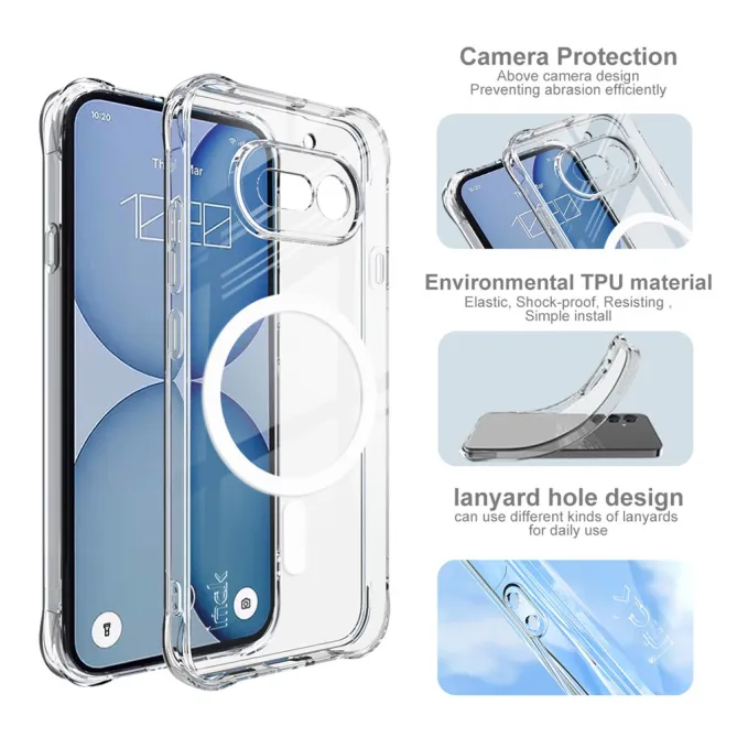 Coque Nothing Phone (4a) Magnétique Transparente Airbag Anti-Choc