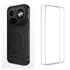 Coque Nothing Phone (4a) Pro Magnétique Fibre de Carbone Béquille Pliable avec 2 Verres Trempés