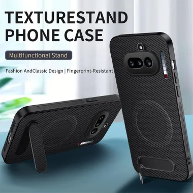 Coque Nothing Phone (4a) Magnétique Fibre de Carbone Béquille Pliable