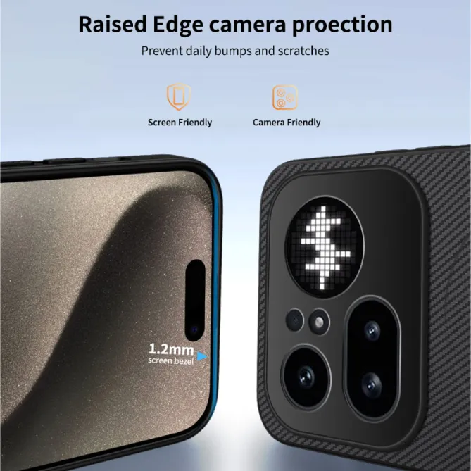 Coque Nothing Phone (4a) Pro Magnétique Fibre de Carbone avec 2 Verres Trempés