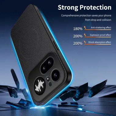 Coque Nothing Phone (4a) Pro Magnétique Fibre de Carbone avec 2 Verres Trempés
