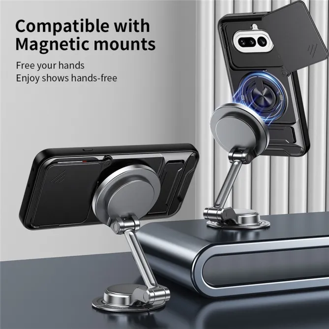 Coque Nothing Phone (4a) Magnétique Cache Objectif Support Pliable