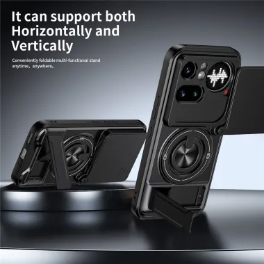 Coque Nothing Phone (4a) Pro Magnétique Cache Objectif Support Pliable