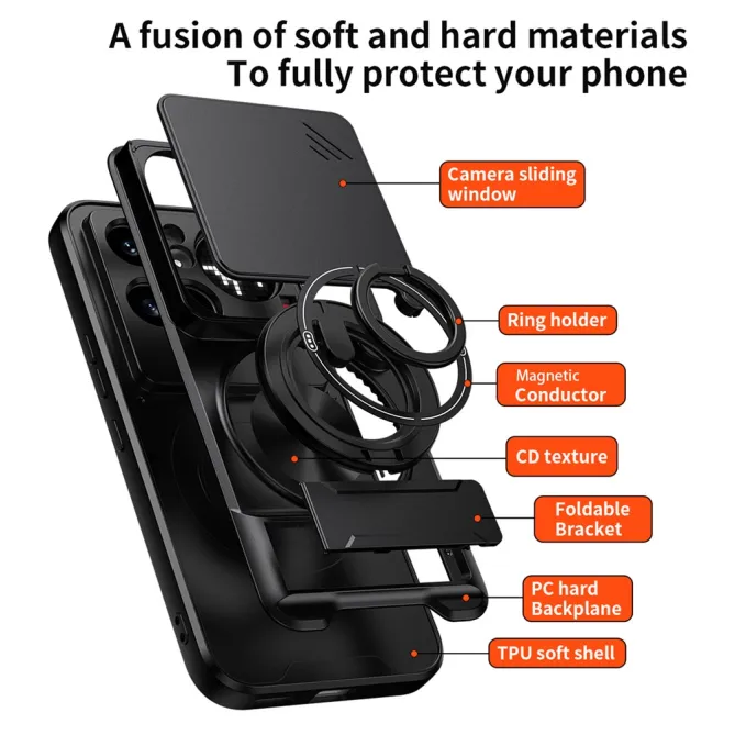 Coque Nothing Phone (4a) Pro Magnétique Cache Objectif Support Pliable