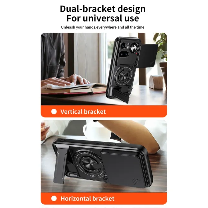 Coque Nothing Phone (4a) Pro Magnétique Cache Objectif Support Pliable