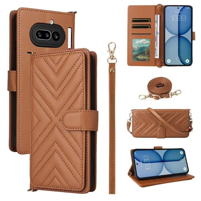 Housse Nothing Phone (4a) Matelassée Portefeuille Bandoulière