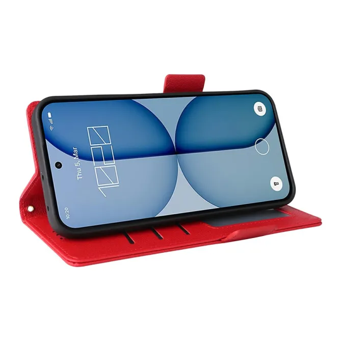 Housse Nothing Phone (4a) Simili Cuir Litchi avec Dragonne