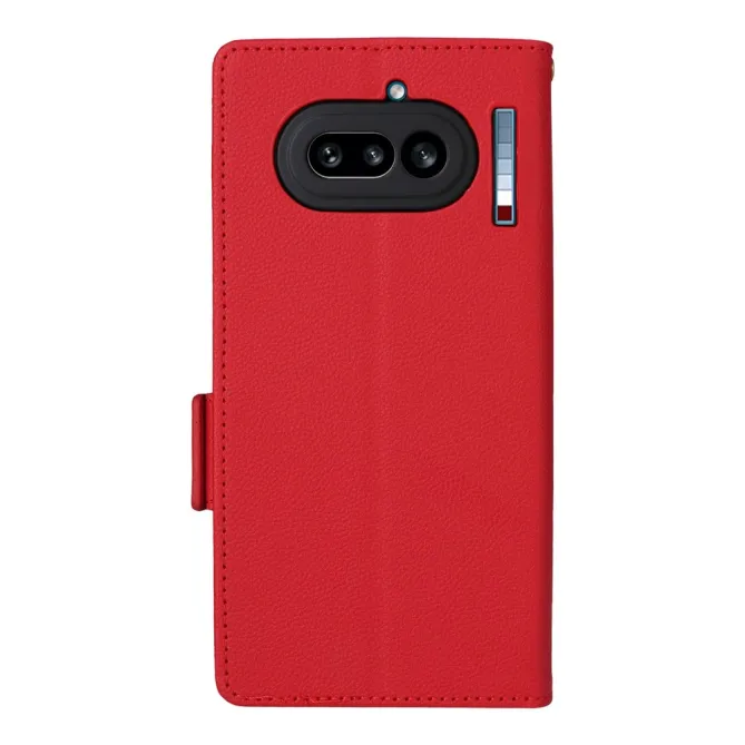 Housse Nothing Phone (4a) Simili Cuir Litchi avec Dragonne