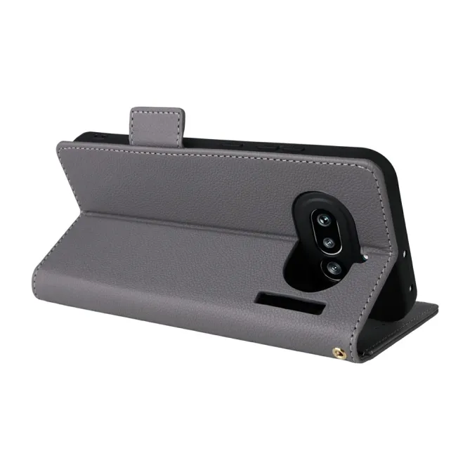 Housse Nothing Phone (4a) Simili Cuir Litchi avec Dragonne