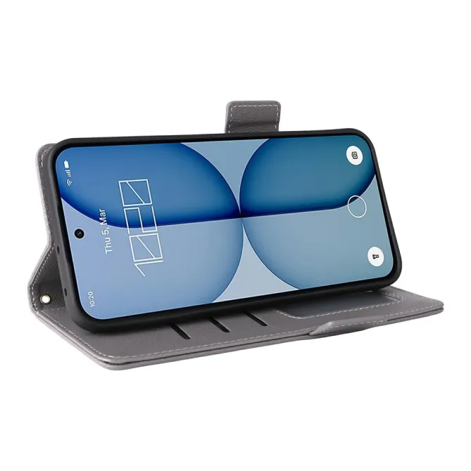 Housse Nothing Phone (4a) Simili Cuir Litchi avec Dragonne