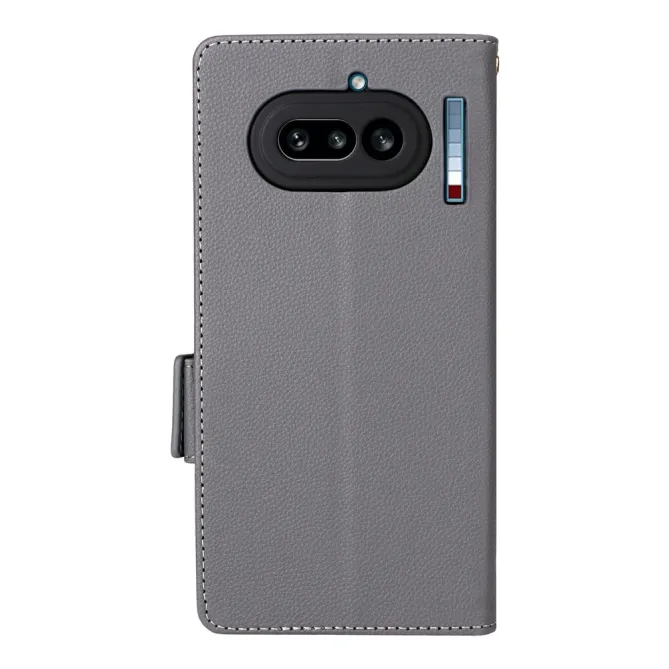 Housse Nothing Phone (4a) Simili Cuir Litchi avec Dragonne