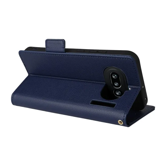 Housse Nothing Phone (4a) Simili Cuir Litchi avec Dragonne