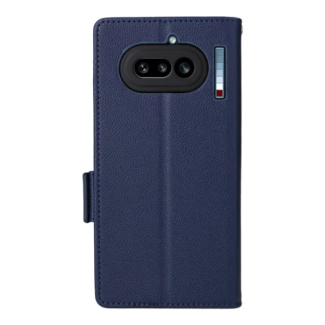 Housse Nothing Phone (4a) Simili Cuir Litchi avec Dragonne