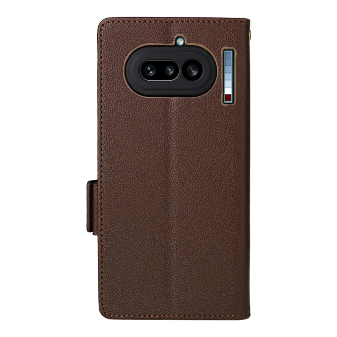 Housse Nothing Phone (4a) Simili Cuir Litchi avec Dragonne