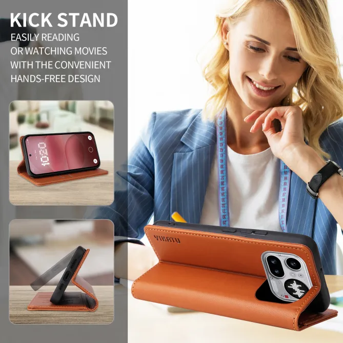 Étui Nothing Phone (4a) Pro Simili Cuir Premium Magnétique