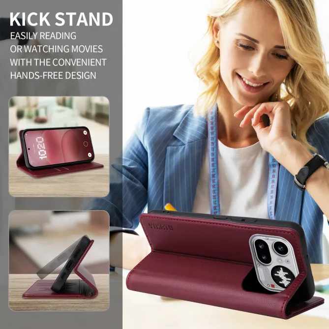 Étui Nothing Phone (4a) Pro Simili Cuir Premium Magnétique