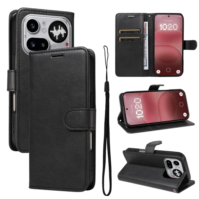 Housse Nothing Phone (4a) Pro Simili Cuir Sylvette à Lanière