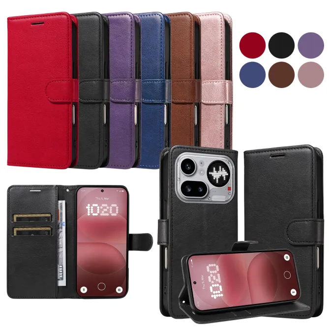 Housse Nothing Phone (4a) Pro Simili Cuir Sylvette à Lanière