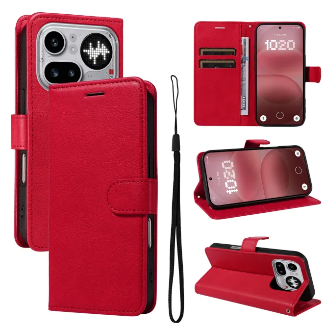 Housse Nothing Phone (4a) Pro Simili Cuir Sylvette à Lanière