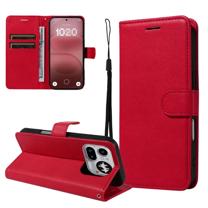 Housse Nothing Phone (4a) Pro Simili Cuir Sylvette à Lanière