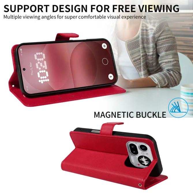 Housse Nothing Phone (4a) Pro Simili Cuir Sylvette à Lanière