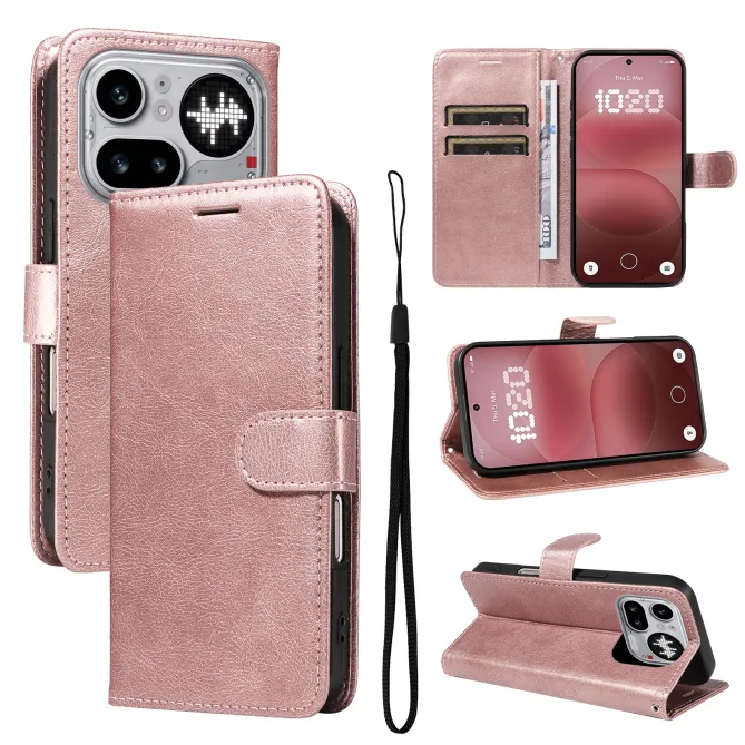 Housse Nothing Phone (4a) Pro Simili Cuir Sylvette à Lanière