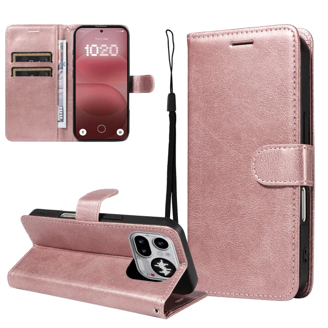 Housse Nothing Phone (4a) Pro Simili Cuir Sylvette à Lanière