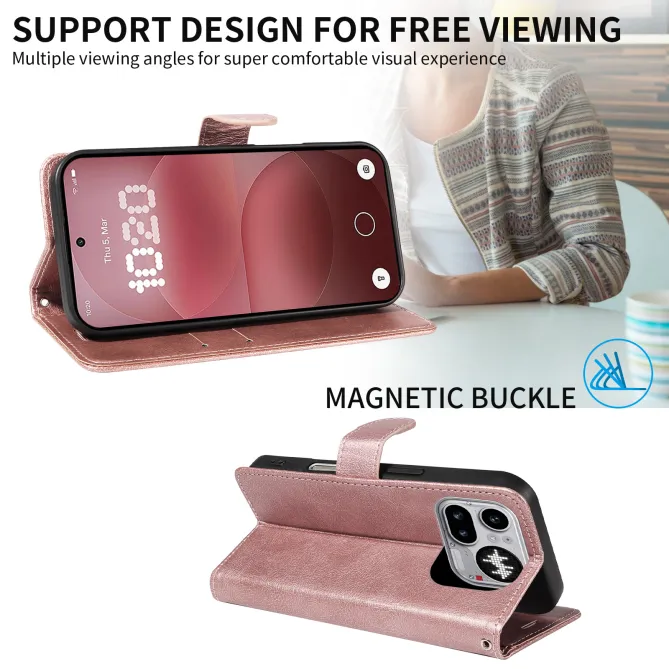 Housse Nothing Phone (4a) Pro Simili Cuir Sylvette à Lanière