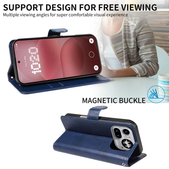 Housse Nothing Phone (4a) Pro Simili Cuir Sylvette à Lanière