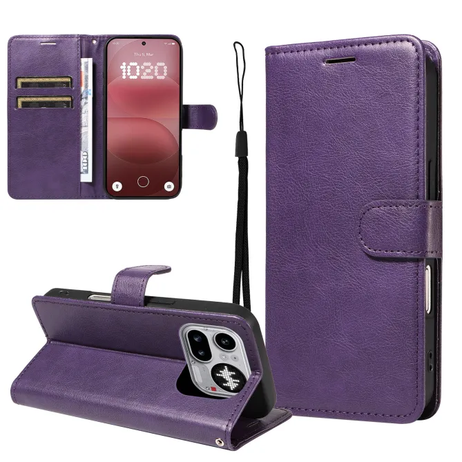 Housse Nothing Phone (4a) Pro Simili Cuir Sylvette à Lanière