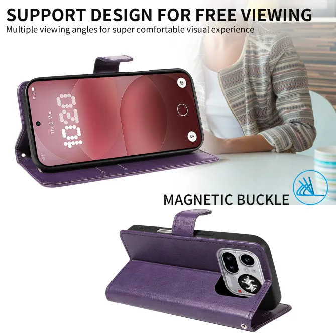 Housse Nothing Phone (4a) Pro Simili Cuir Sylvette à Lanière