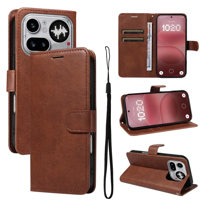 Housse Nothing Phone (4a) Pro Simili Cuir Sylvette à Lanière