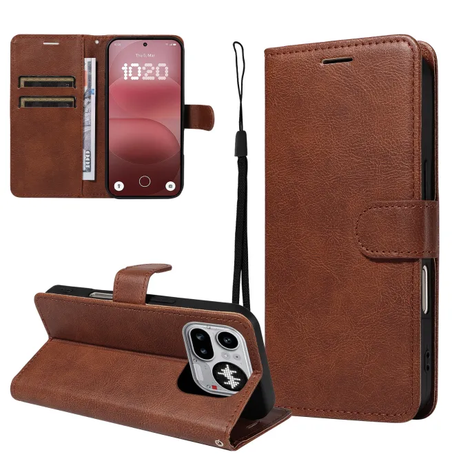 Housse Nothing Phone (4a) Pro Simili Cuir Sylvette à Lanière