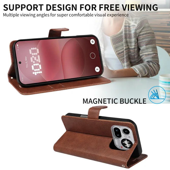 Housse Nothing Phone (4a) Pro Simili Cuir Sylvette à Lanière