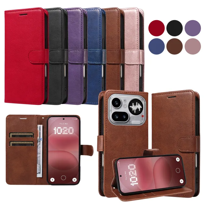 Housse Nothing Phone (4a) Pro Simili Cuir Sylvette à Lanière