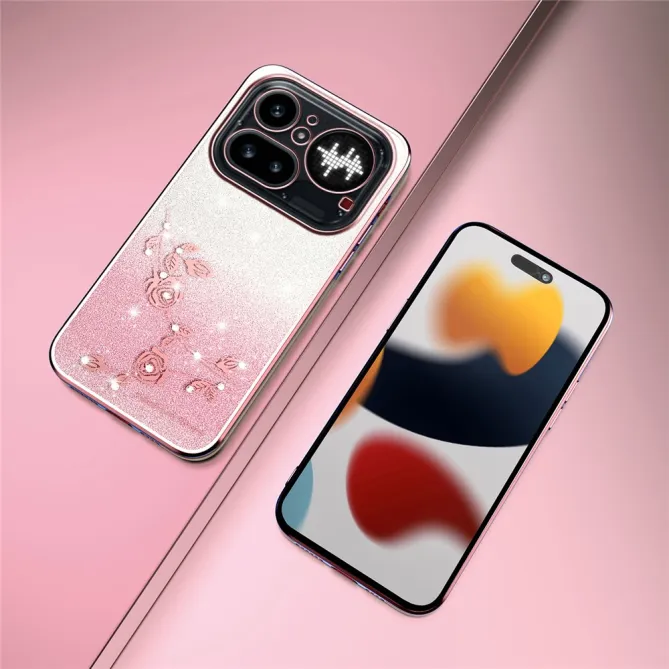 Coque Nothing Phone (4a) Pro Fleurs Pailletée Dégradé